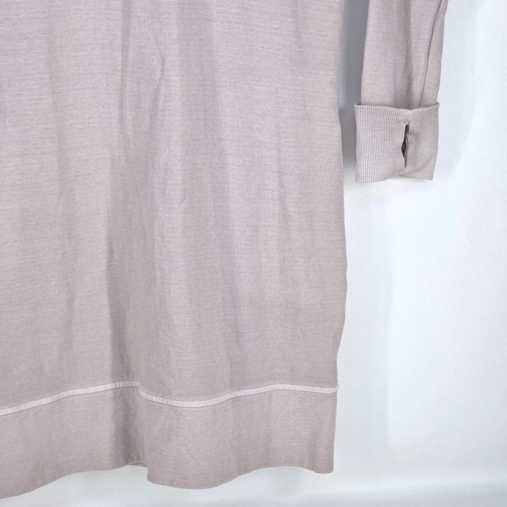 Athleta Eco Wash Turtleneck Sweatshirt Dress Medium Thumb Sleeve Athleisure Prep